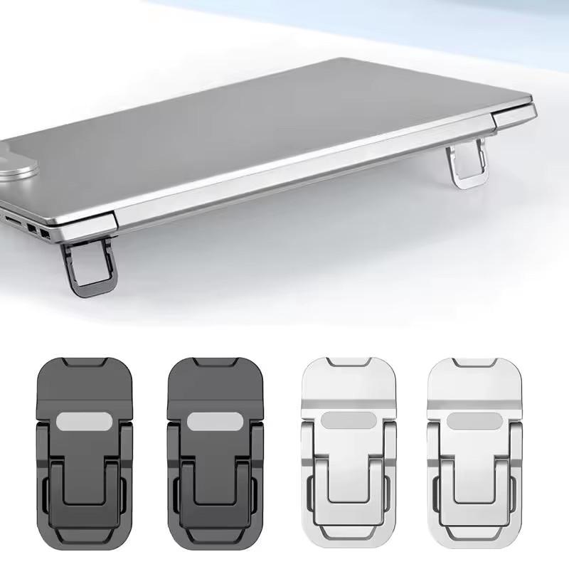 2PCS Mini Foldable Laptop Stand Portable Computer Keyboard Riser with 2 Adjustab