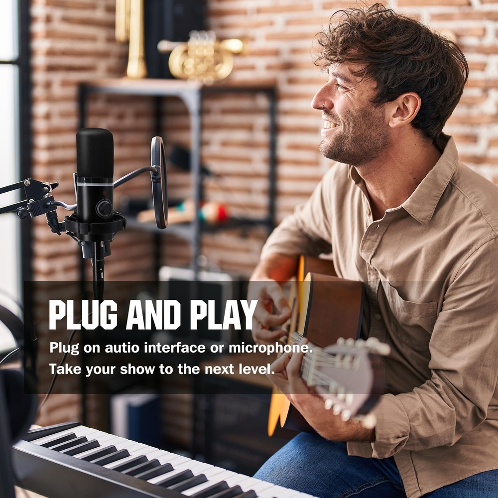 Microphone Preamp Audio , Professional Mic Activator Preamplifier with Dynami...