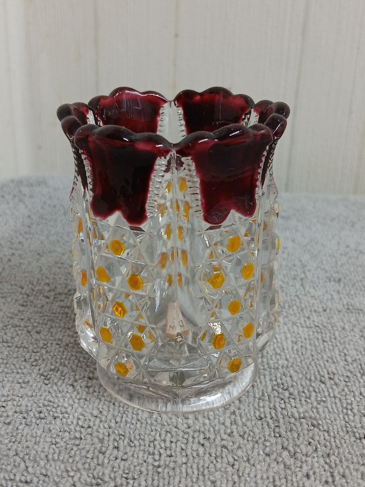 EAPG. Duncan Miller. BUTTON PANEL. Toothpick Holder