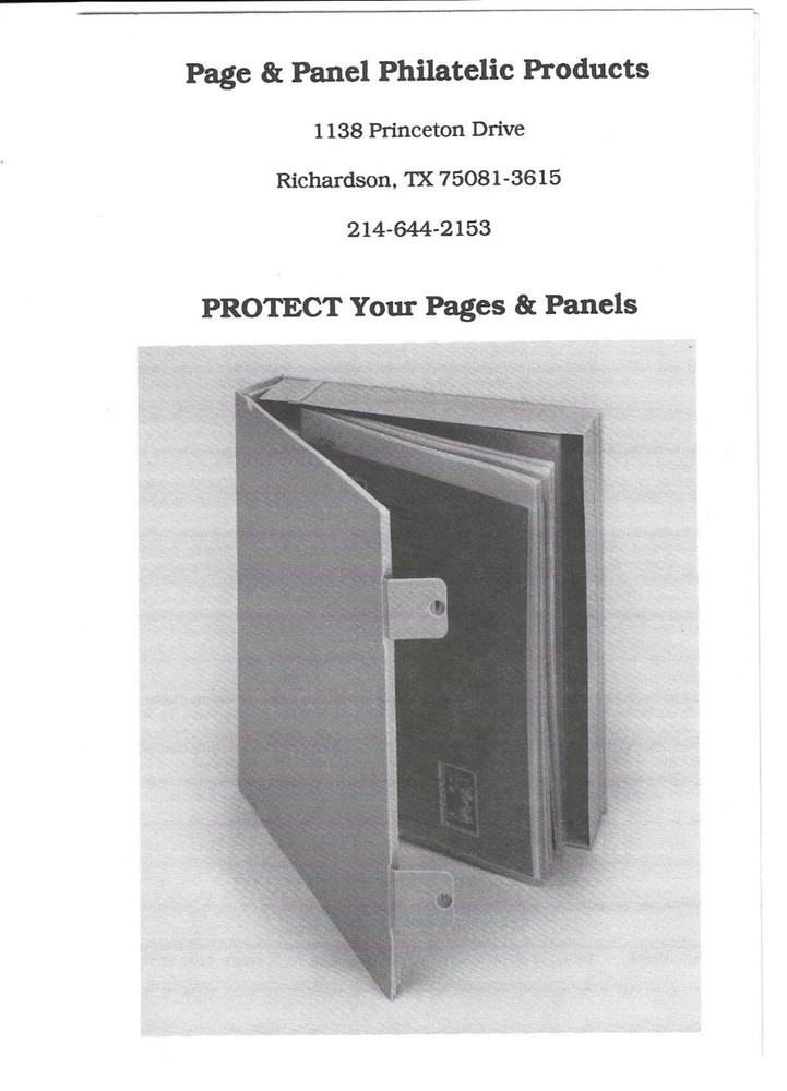 Album / binder for Philatelic Pages and Panels with 55 inserts