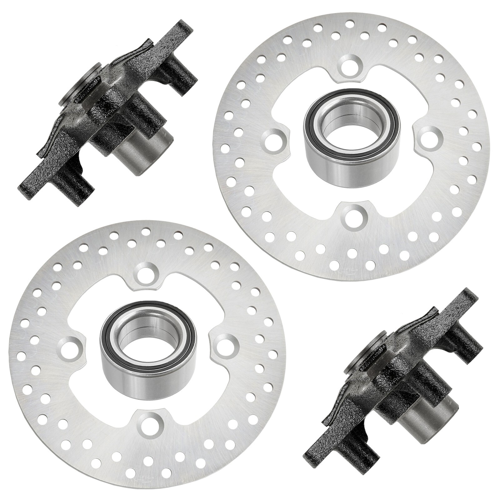 2 Rear Brake Disc Rotor Wheel Hub Bearing For Polaris RZR XP 4 900 2012-2013