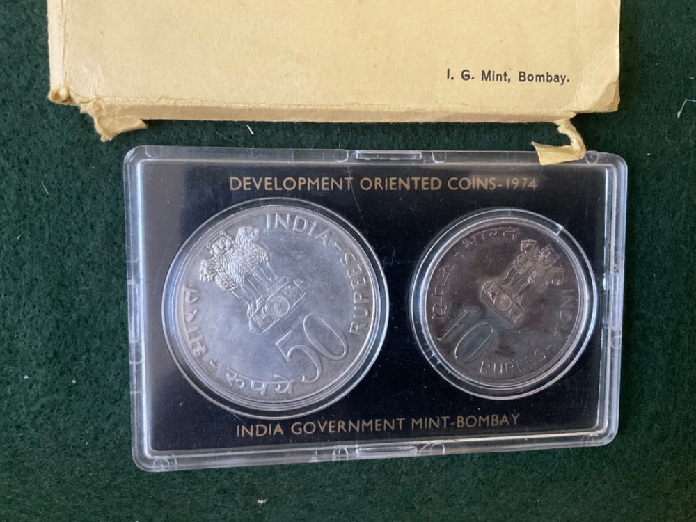 India Silver 1974 Development Oriented Coin Set - T4