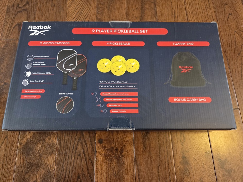 Reebok Pickle ball 7 Piece Performance Set NIB 2 player pickleball
