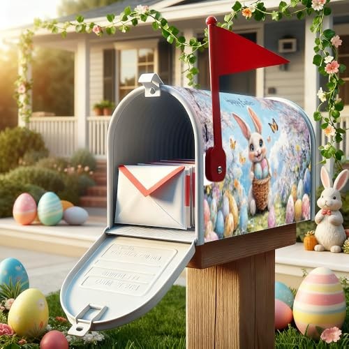 Mailbox Covers Easter Mailbox Covers Magnetic Standard 21*18in Easter Day -15