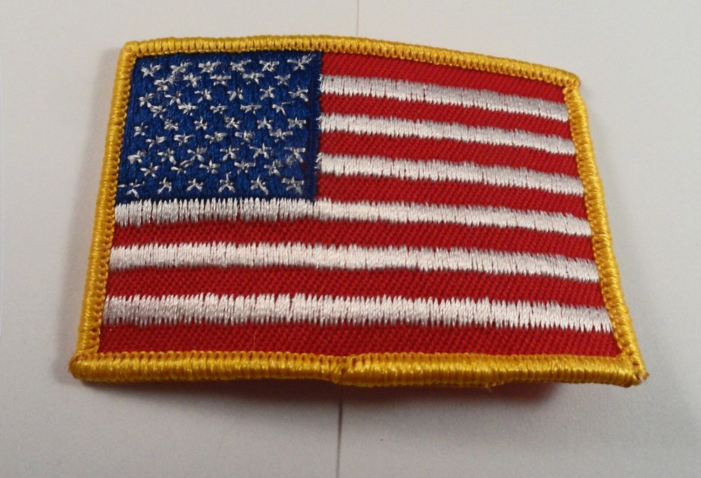 TWO New patches (2) Current USA FLAG