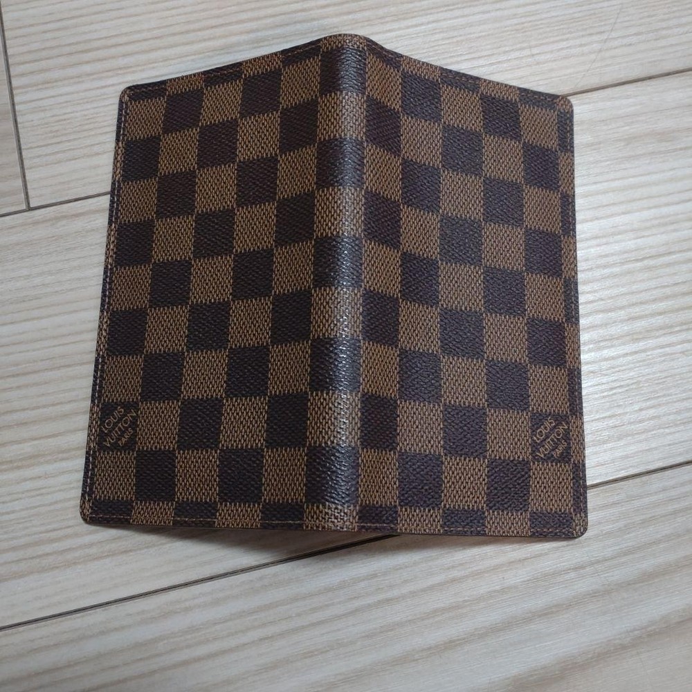 Used Damier pattern leather notebook cover Agenda Posh