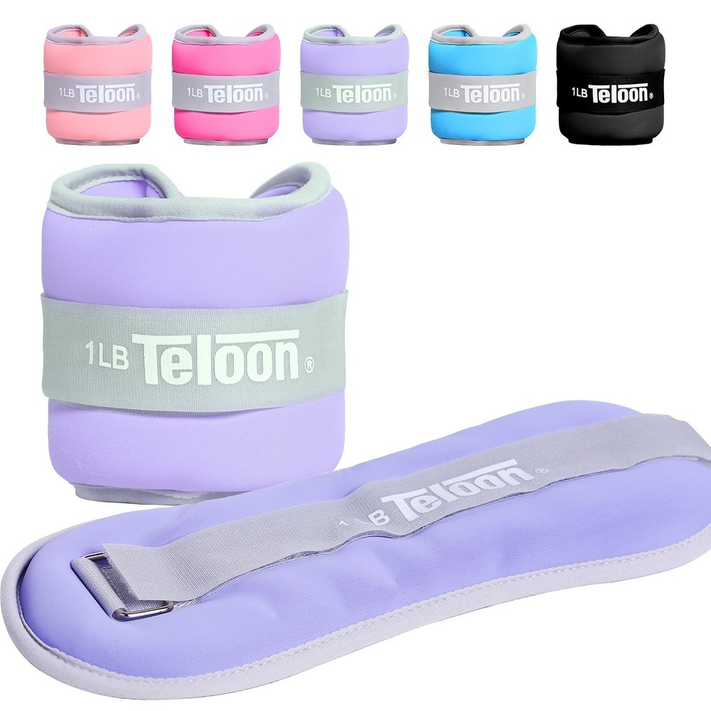 Ankle Weights (Light Purple, 1LB x 2 （2LB Pair）)