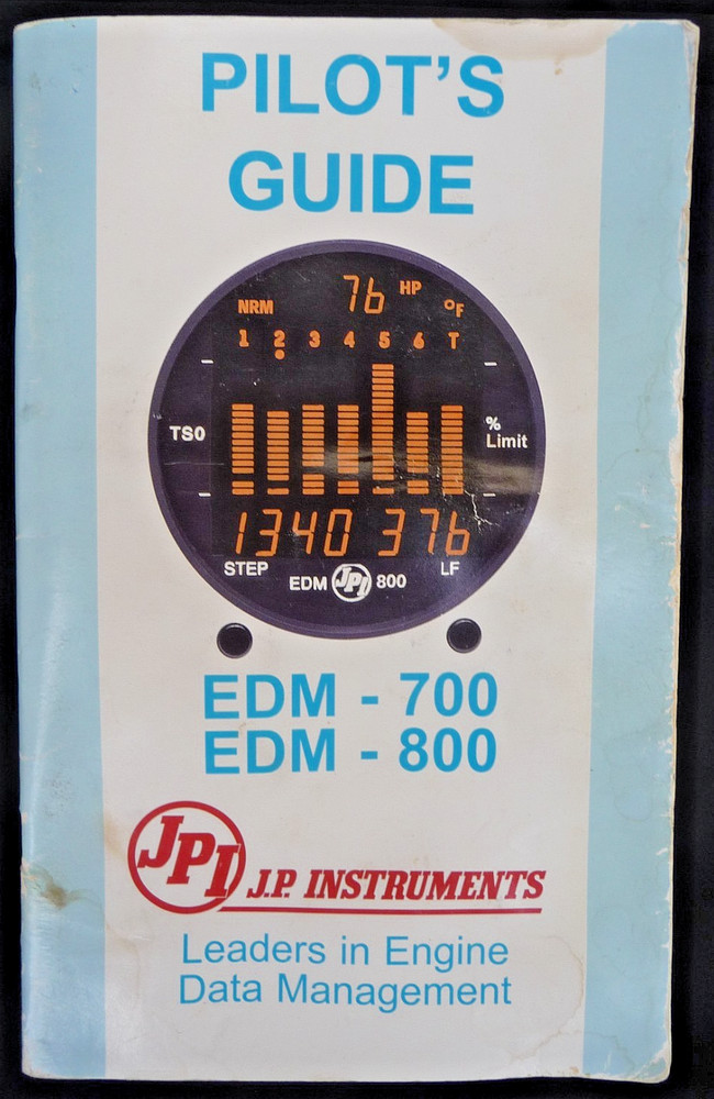 J.P. Instruments EDM-700 EDM-800 JPI Engine Data Management 1999 Pilot's Guide