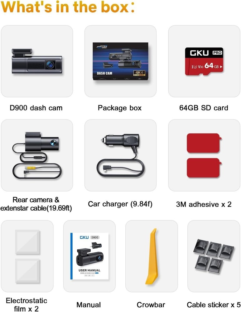 Advanced 4K Dash Camera with Wide Angle & G-Sensor – Full Vehicle Protection