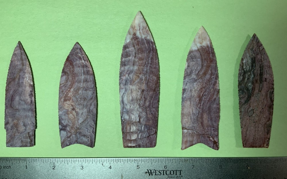 Alibates agate / flint blades , points
