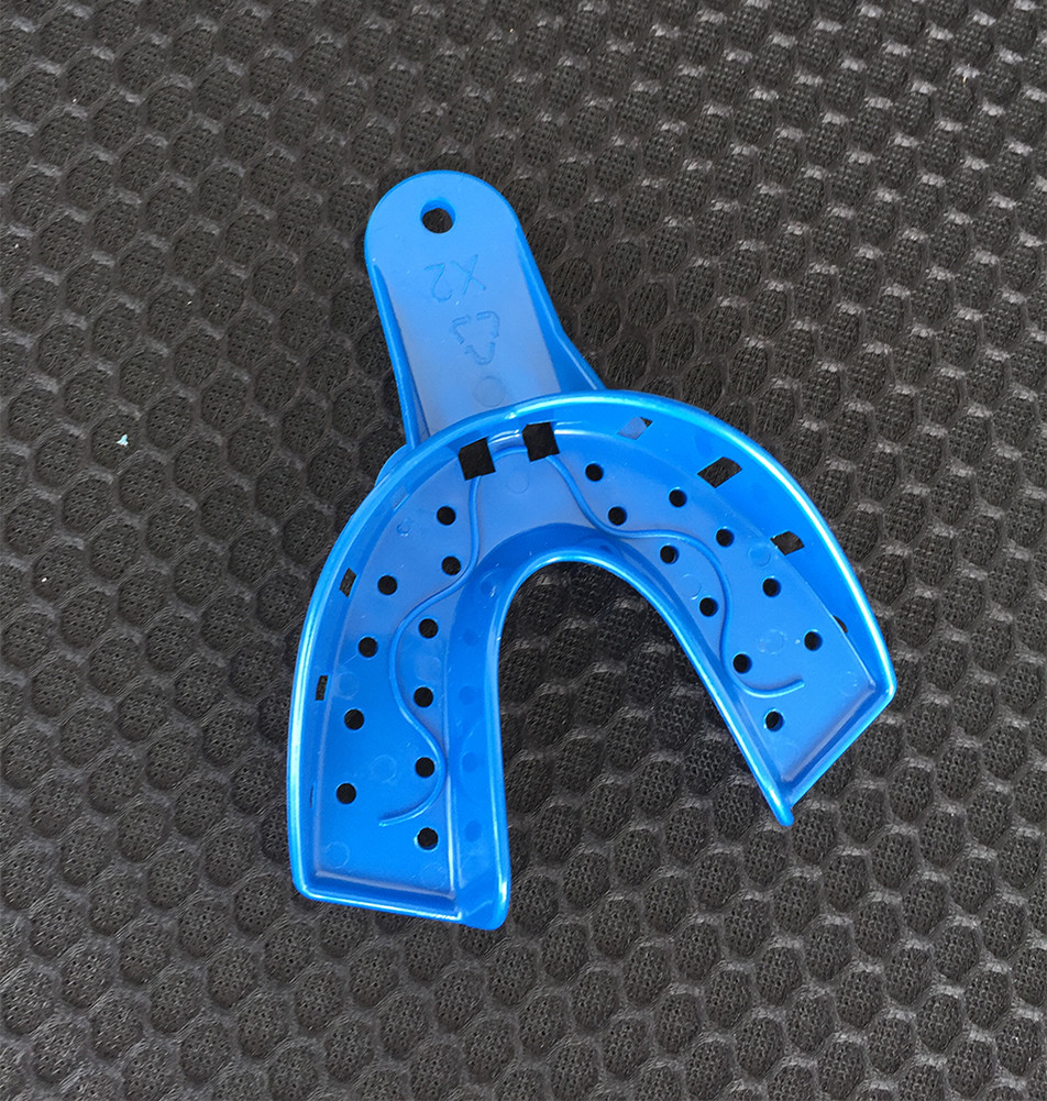 12 pcs Dental Impression Trays Perforated Plastic Autoclavable Upper/Lower L/M/S