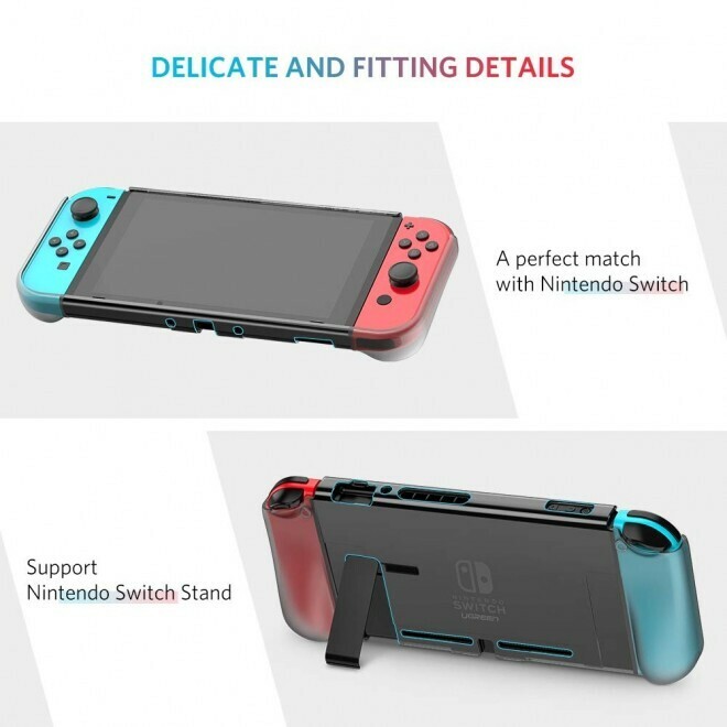 For Nintendo Switch Shockproof Waterproof Protective Case Cover - Black