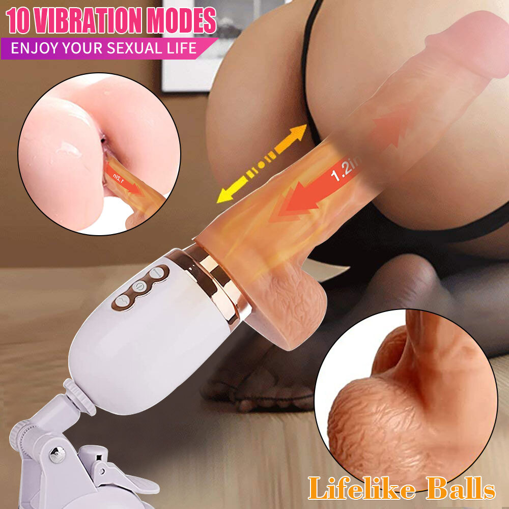 Remote Control Telescopic Dildo Thrusting Vibrator Heating G-Spot Sex Toys Women