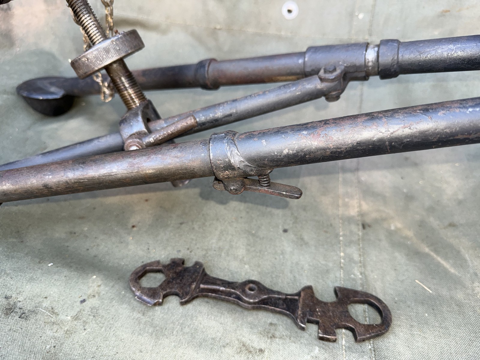 US WW2 30cal Tripod 1919 M2 T&E tool short Pintle LAMSON 1942 #100021