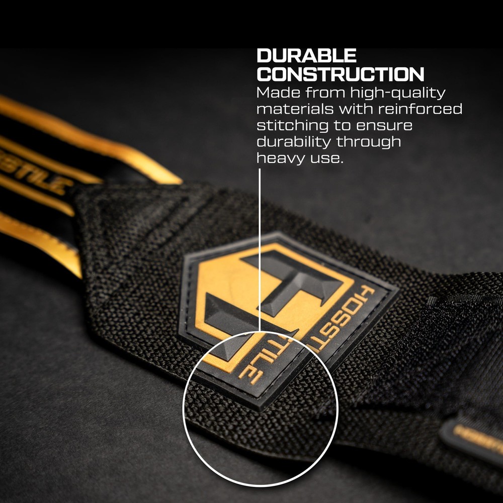 Heavy Duty Wrist Support Wraps (Pair) – 18" Firm Joint Support, Durable Elast...
