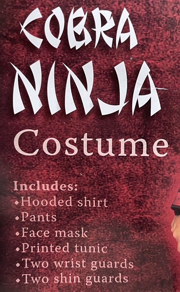 Cobra Ninja. Costume. Size 8. New.