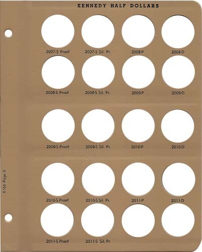 Dansco Album For US Kennedy Half Dollar Coin + Proofs 1964-2011 Model 8166 New