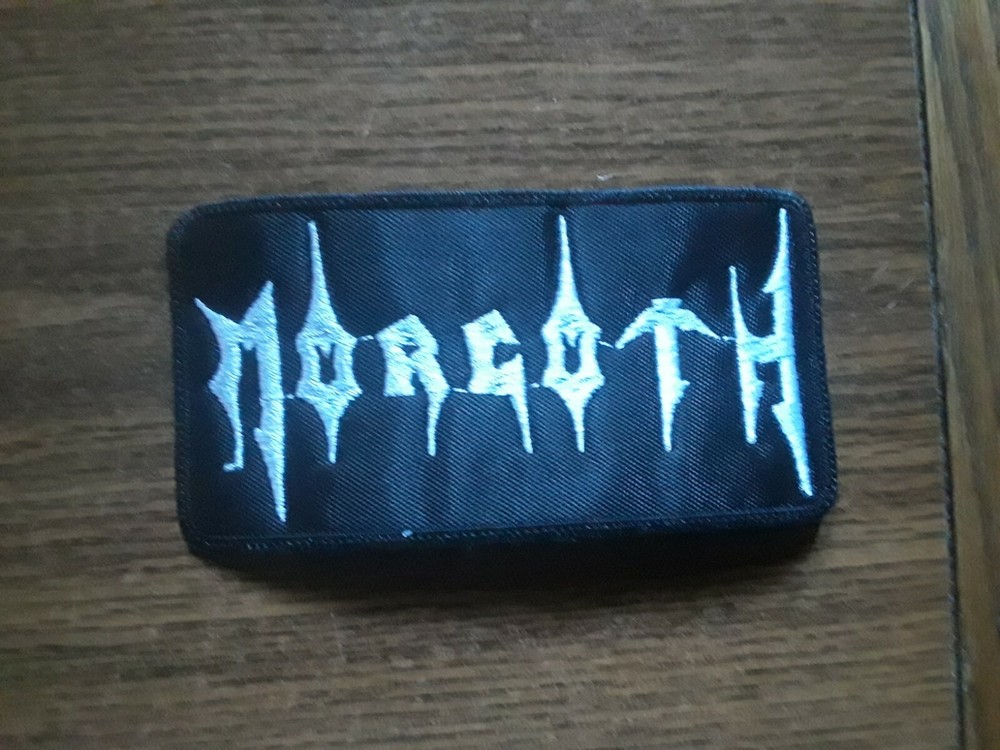 MORGOTH,SEW ON WHITE EMBROIDERED PATCH
