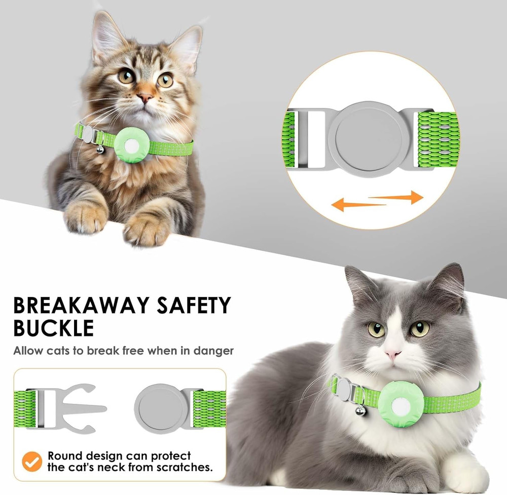 Cat Tracker, MINI Pet Tracker for Cats, No Monthly Fee GPS Tracker for Cat, Comp