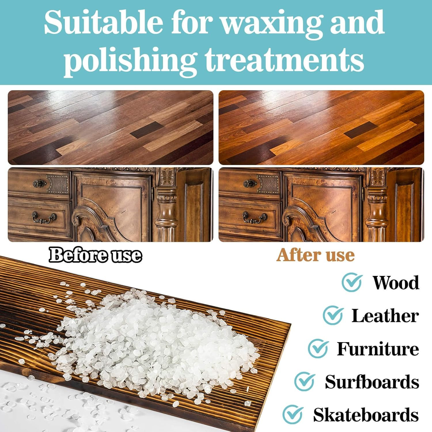 Paraffin Wax for Candle-Making - 430G White Paraffin Wax Beads,Paraffin Wax Bulk