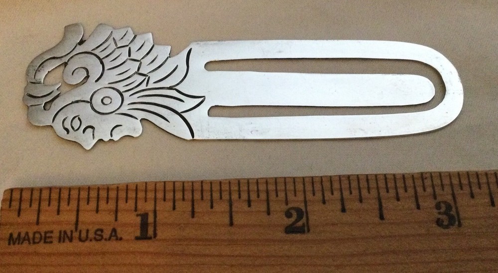 Sterling Silver Bookmark - Mexico, Aztec Warrior, TM-285