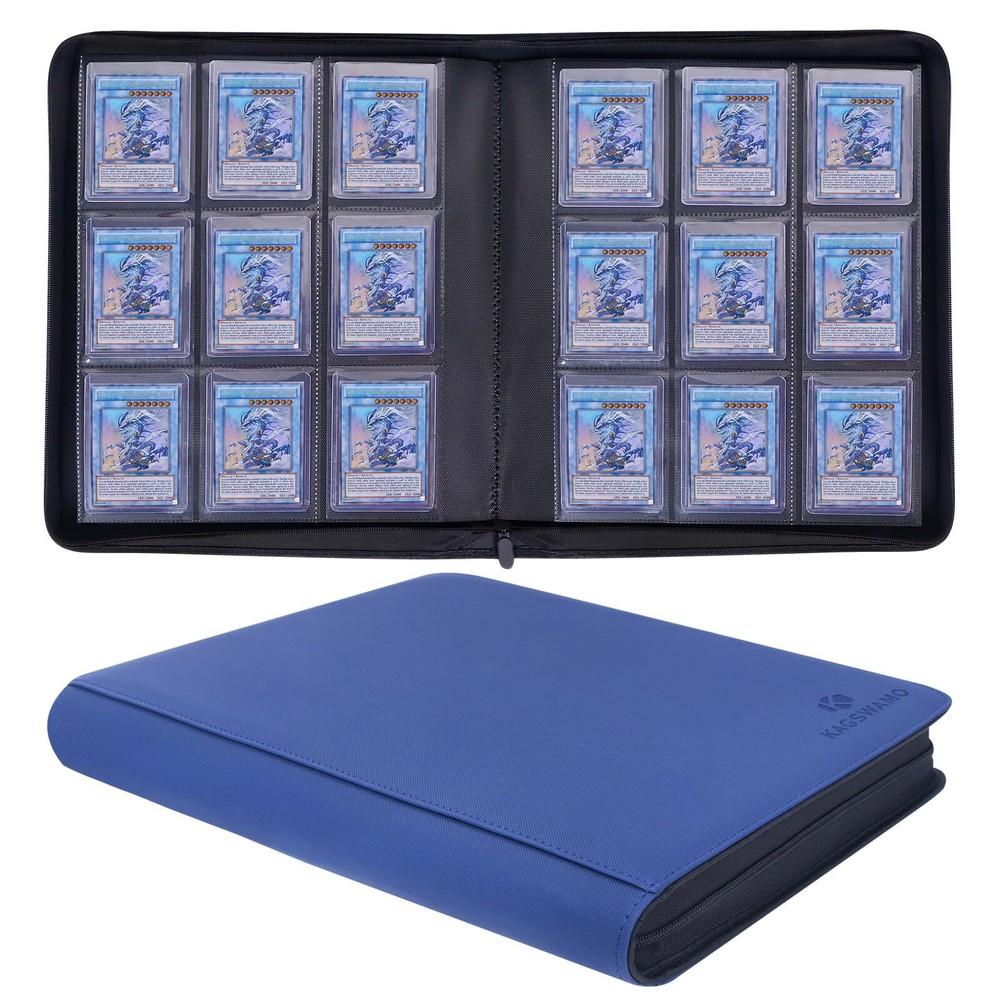 Toploader Binder, Holds 324 Toploaders, 9 Pockets, Top Loader Binder