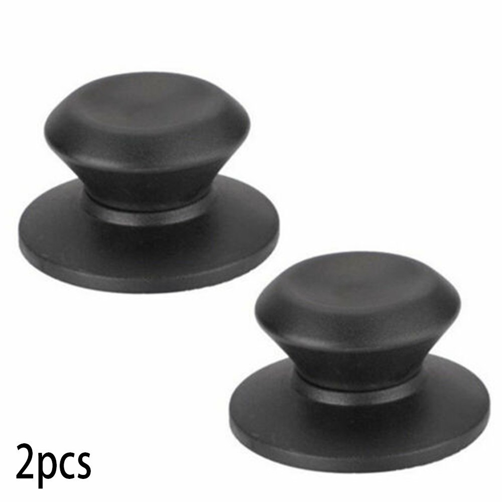 New Practical Home Pot Lid Knob Pan 2x Accessory Bakelite Black Cookware