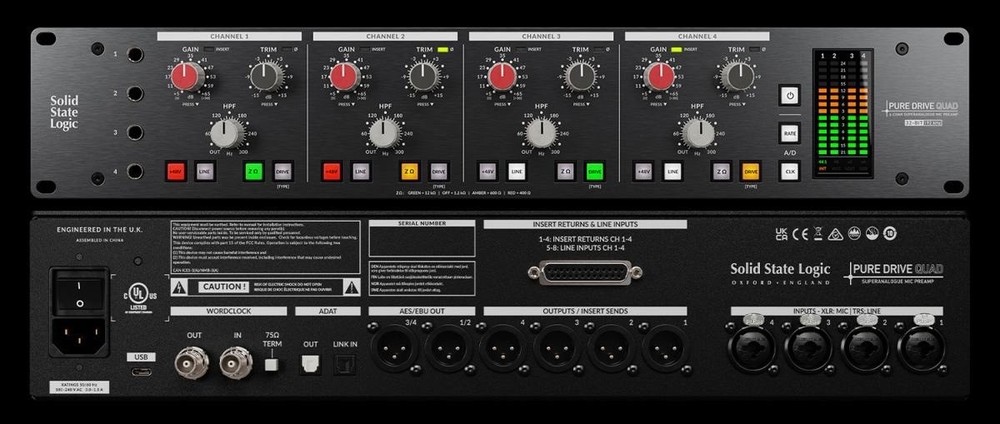Solid State Logic SSL Pure Drive Quad Mic Pre's, Conversion and USB Soundcard