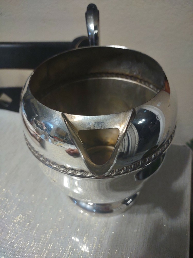 Sheridan Silver On Copper Water Pitcher 8"