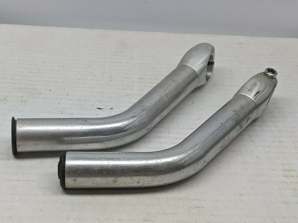 Vintage alloy bar ends/extensions silver