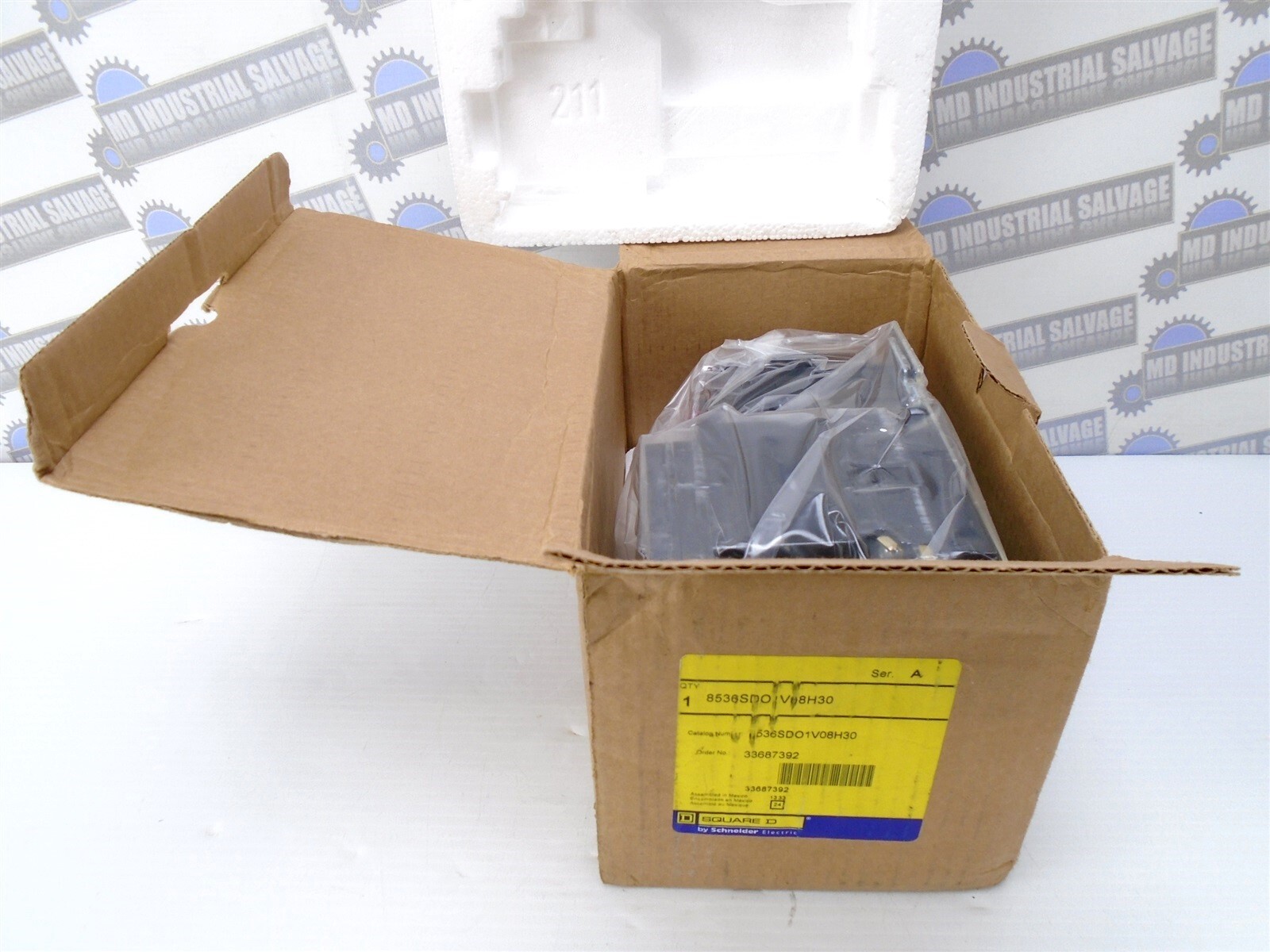 SQUARE D - 8536SDO1V08H30 - MOTOR STARTER - 45A, SZ-2, 25hp@460, 208V Coil