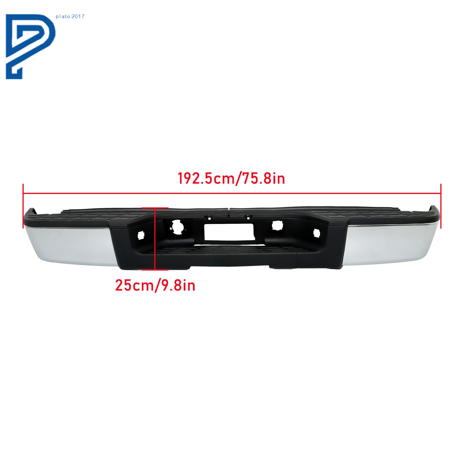 Chrome Rear Bumper Assembly For Chevy Silverado GMC Sierra 1500 2007-2013 2012