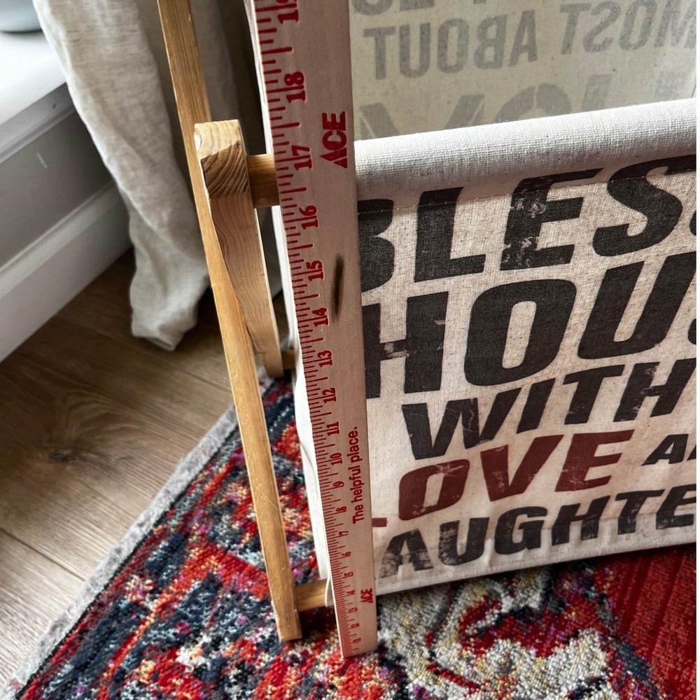 Foldable Wood & Canvas Bin/Hamper