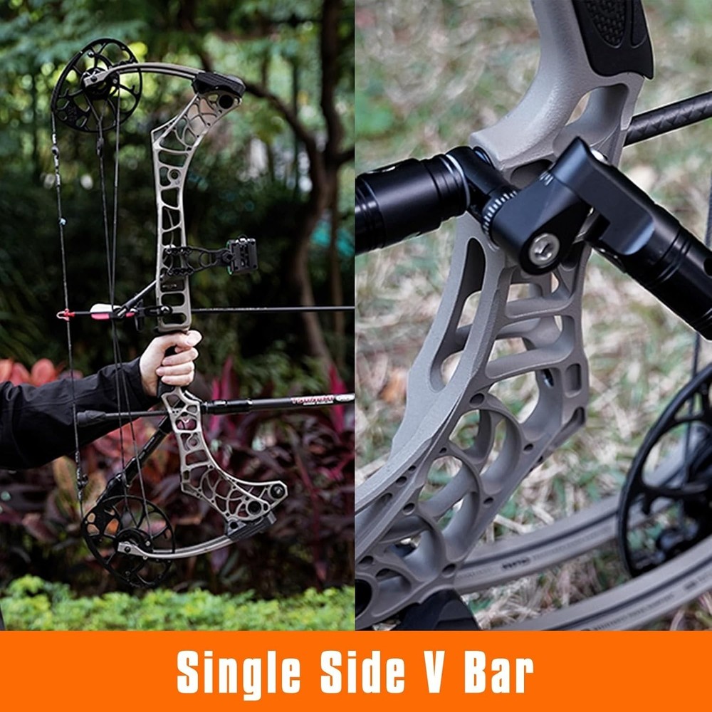 Durable and Lightweight Single Side Adjustable V-Bar Mount for Precision Archery