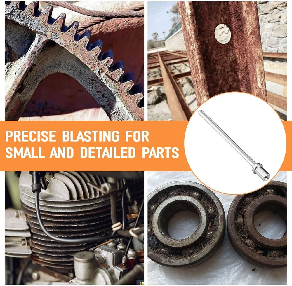 Precision Sand Blaster Extended Nozzle Kit for Le Lematec & Harbor Freight