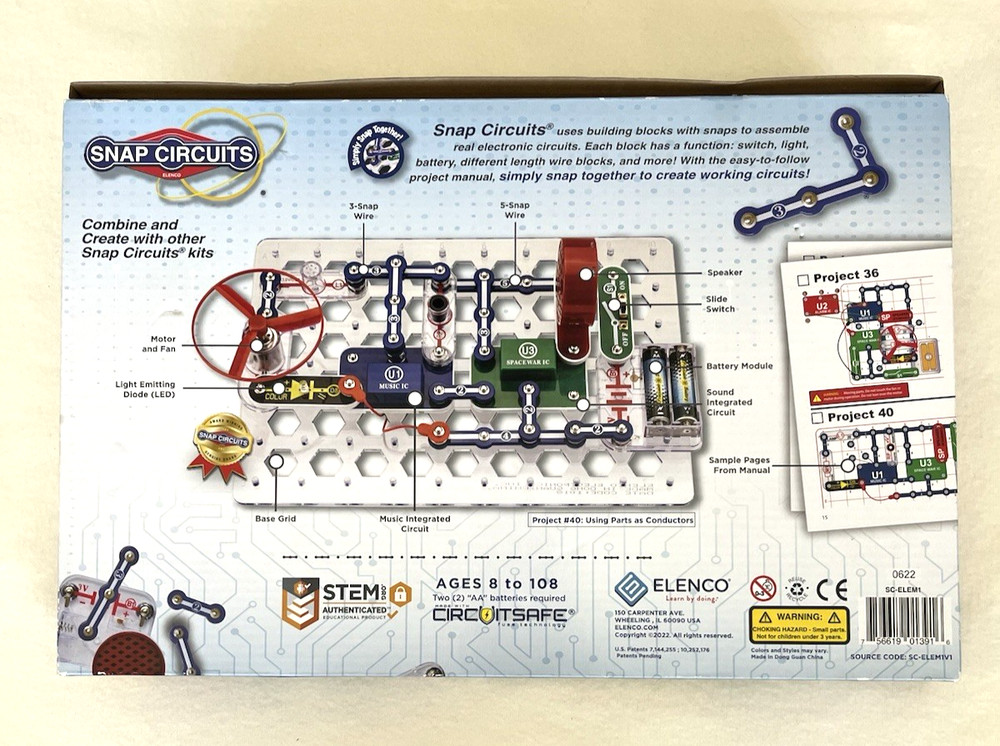 Snap Circuits Elements 140 Projects Create Working Circuits