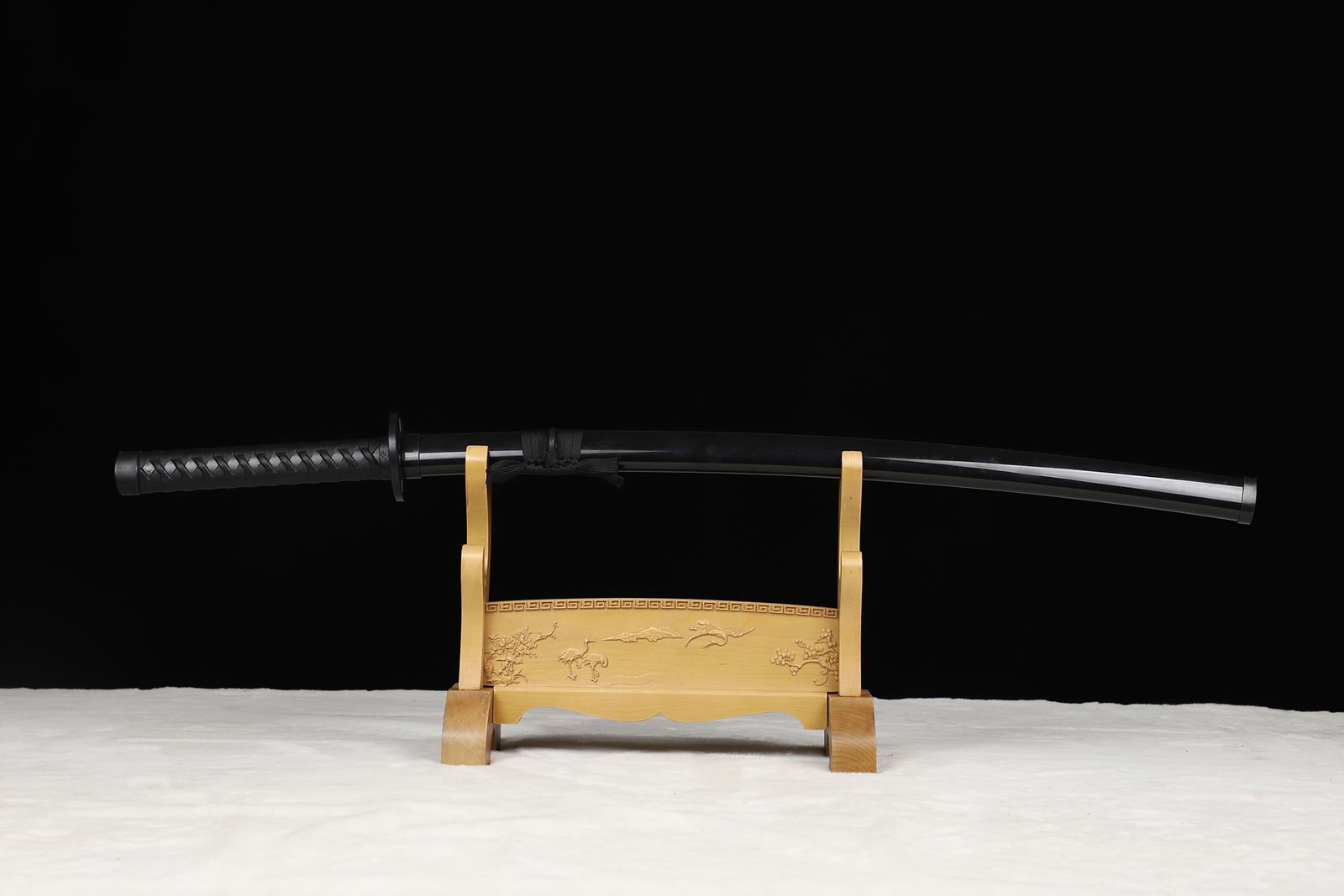 Katana Sword Holder Solid Wood 2-Tier Sword Stand for Display Japanese Samurai