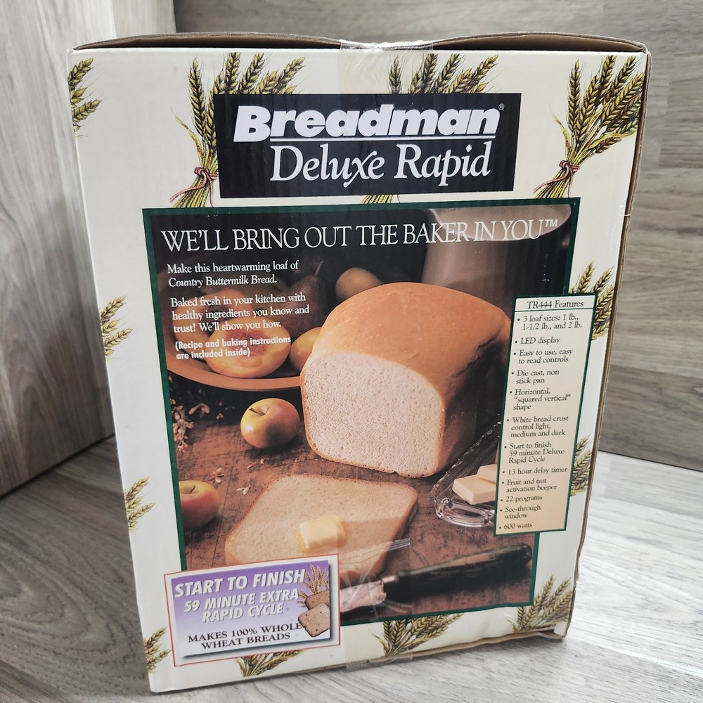 BREADMAN TR444 Deluxe Rapid Automatic Breadmaker Machine New