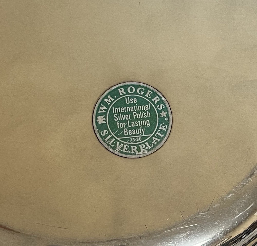 WM Rogers International Silver Co Silverplate Serving Tray 11.5" Decagon Polygon