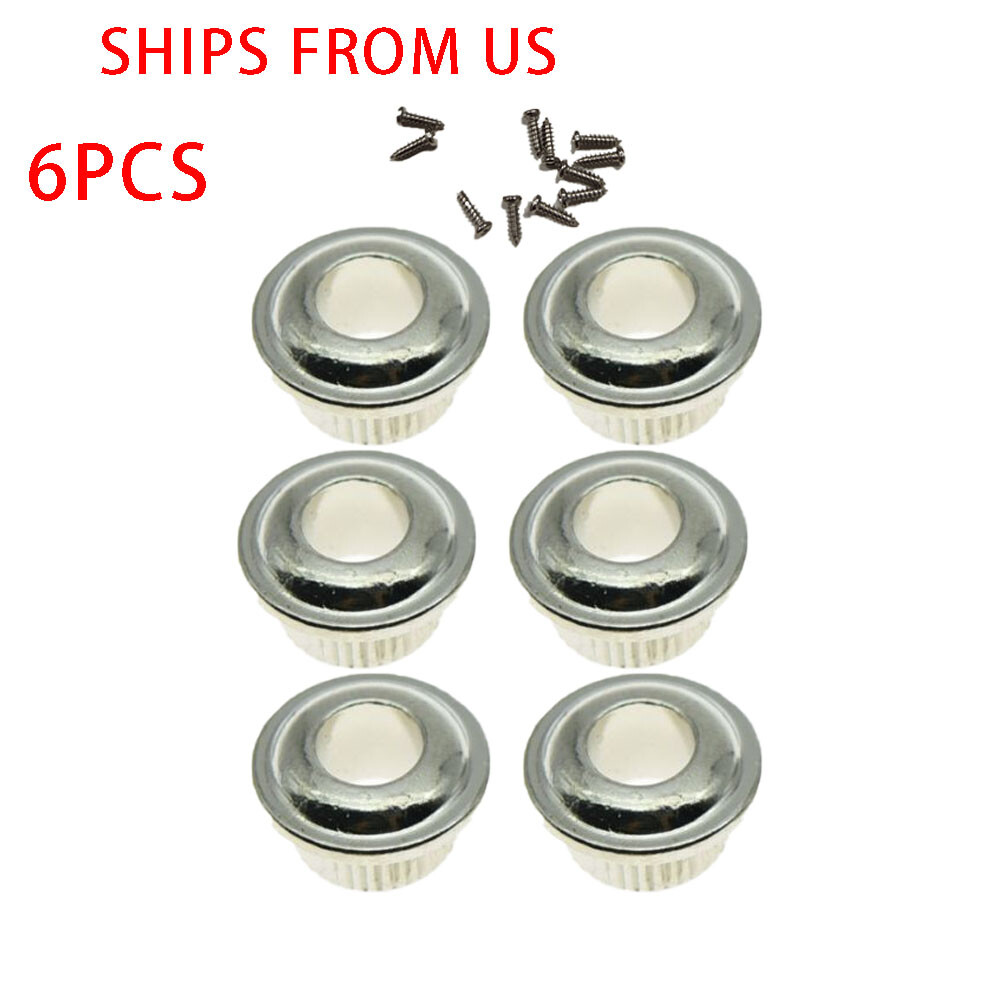 6PCS Electroplated Plastic Guitar Tuning Key Conversion Bushings Ferrules NEW