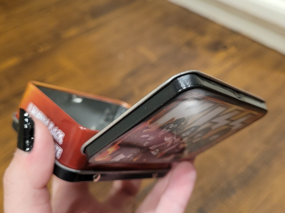 ~KISS Band Christmas Ornament Tin 4″ Metal Mini Tin Vintage Style Hard Rock~