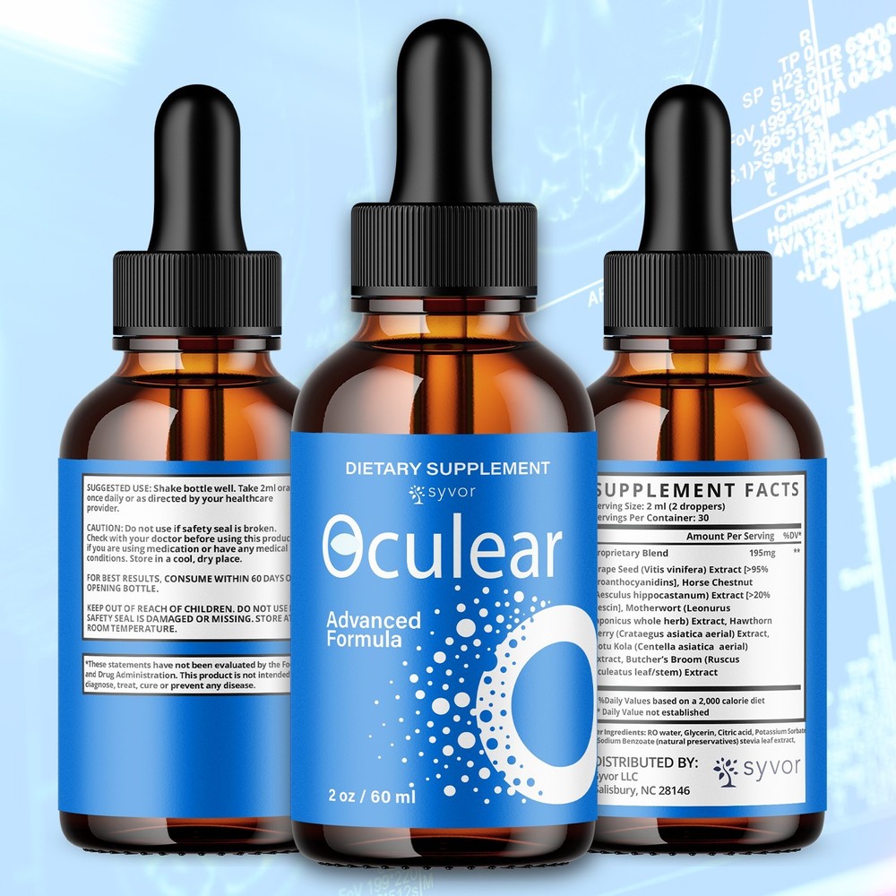 (3 Pack) Oculear Drops Advanced Support Healthy Eye Vision Ocu Lear 90 Servings