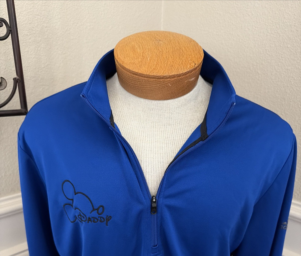 Men's Adidas Disney Mickey Mouse Daddy 1/2 Zip Pullover Size Large