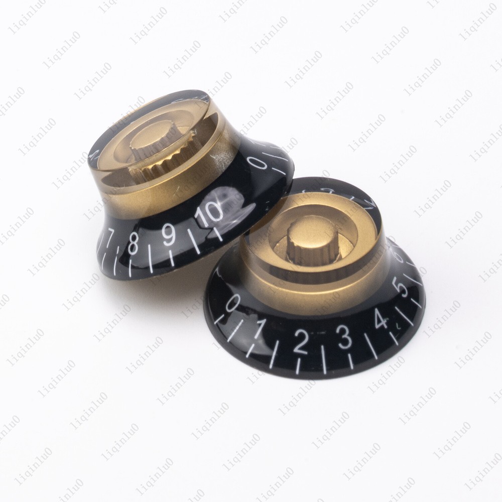 4 Pcs LP Guitar 18 Fine Splines Speed Knobs Top Hat Bell Knobs Fits Les Paul SG