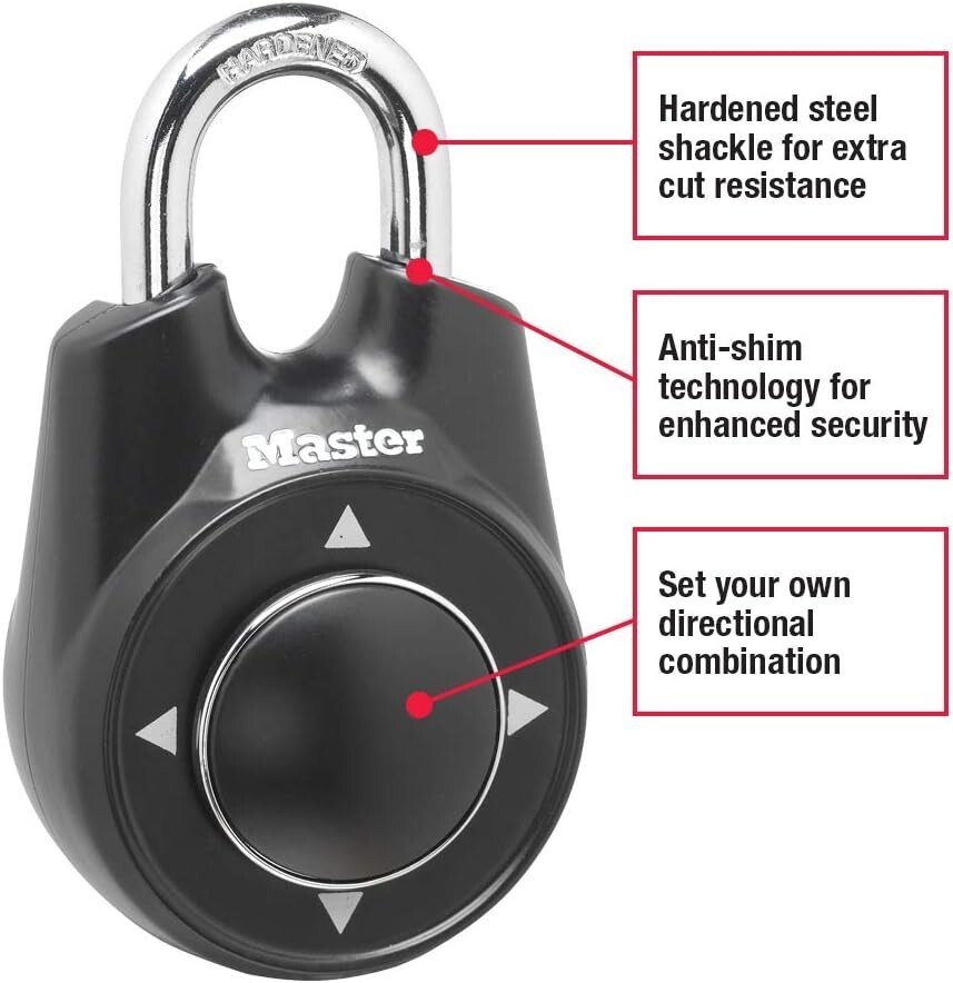 Master Lock Speed Dial Resettable Combination 1500iD Directional Movement