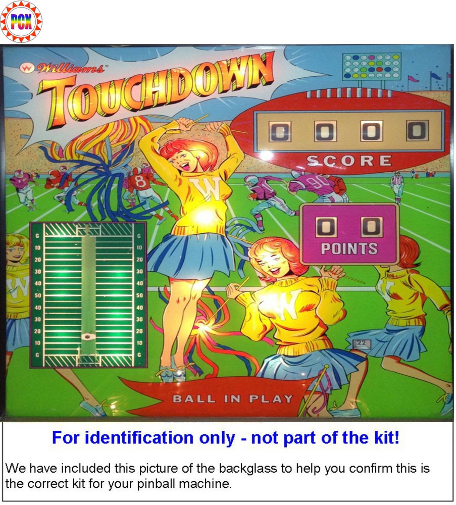 1967 Williams Touchdown Pinball Machine Rubber Ring Kit