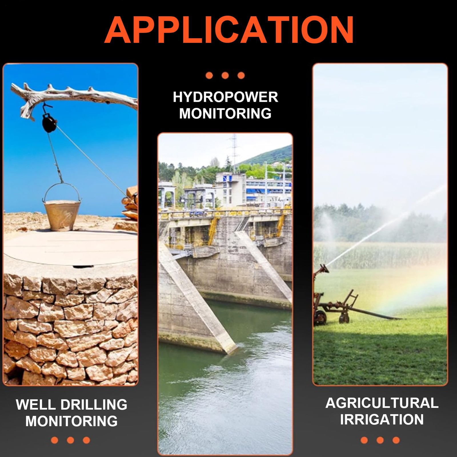 328ft/100m Water Level Meter for Well with 15mm Probe & Steel Tape New