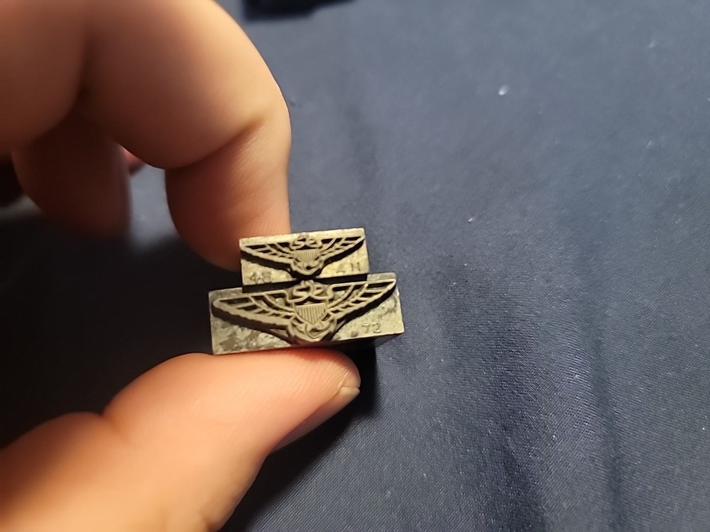 Military Letter Press Printing Blocks