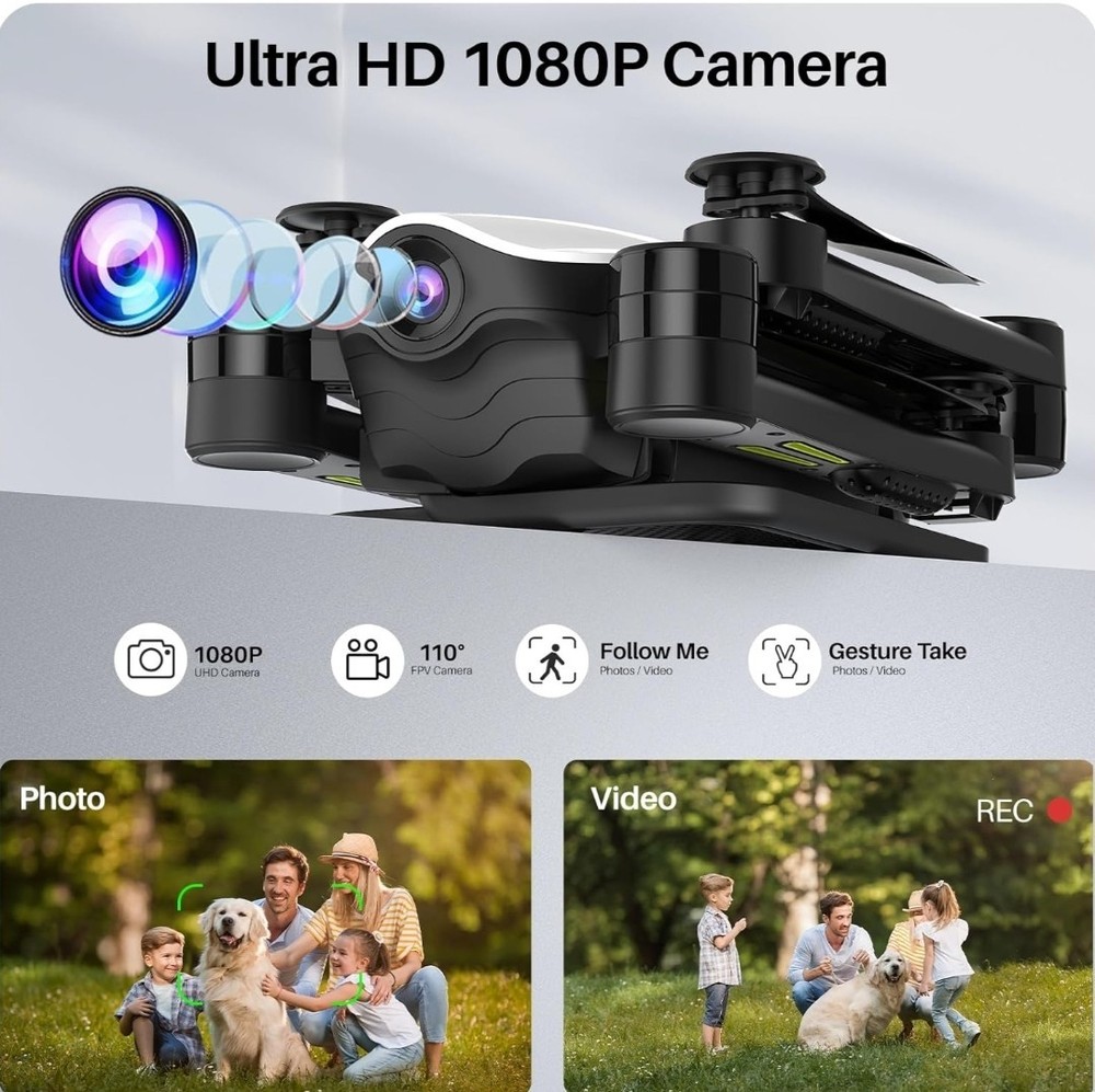 SIMREX X900 Drone Optical Flow Visual Positioning RC Quadcopter VR Arctic White