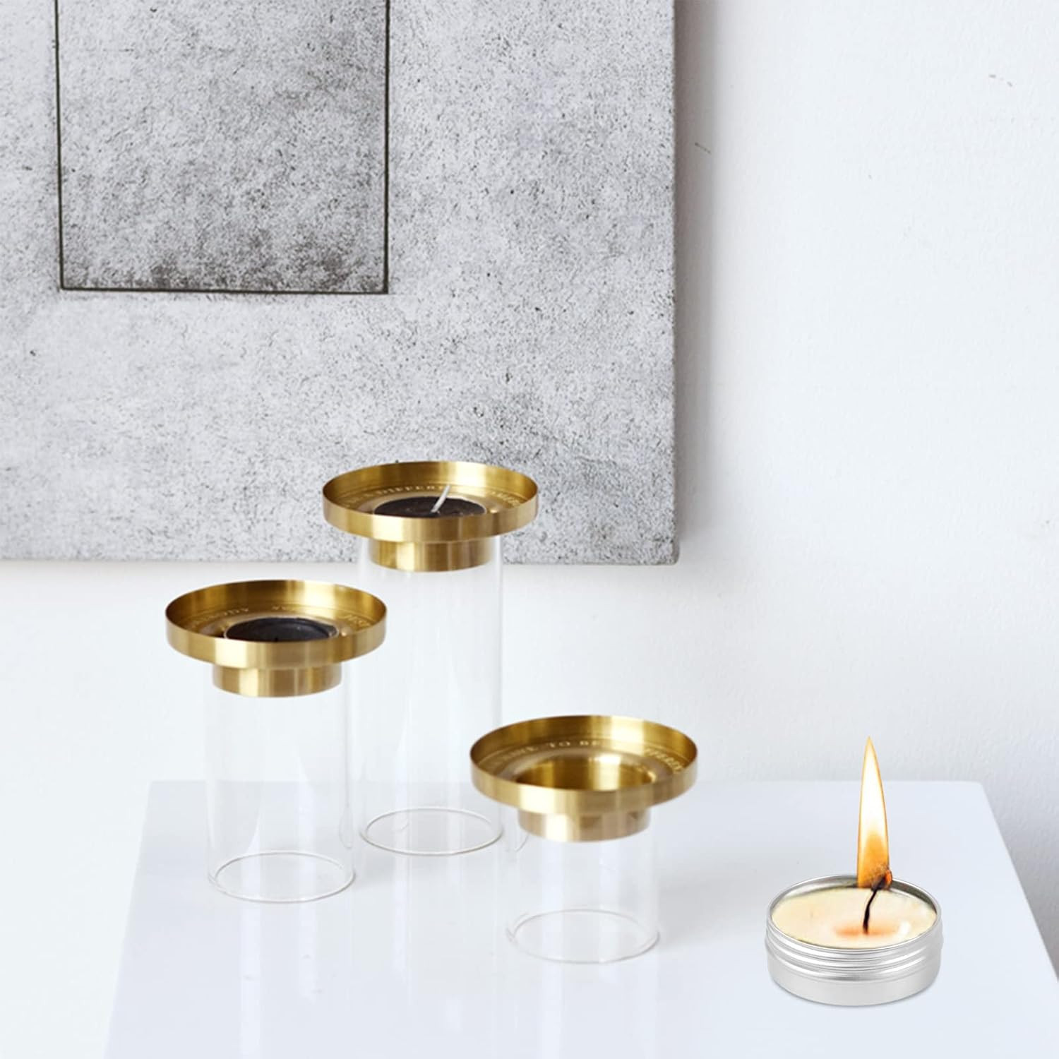 12Pcs Small Tins with Lids 1 Oz Round Threaded Double-sided Travel Aluminum Box